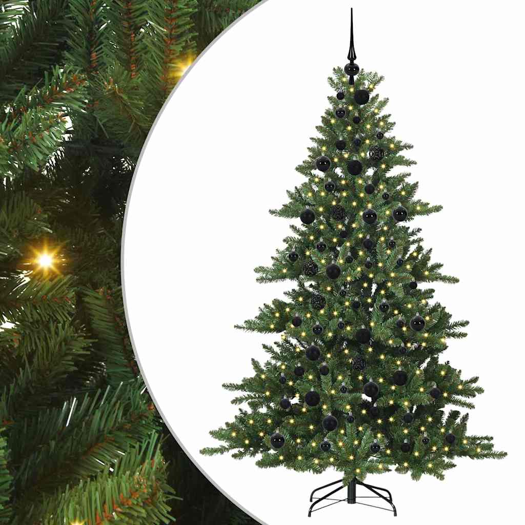 Kunstig sammensatt juletre med 300 LED med stativ 180 cm PVC