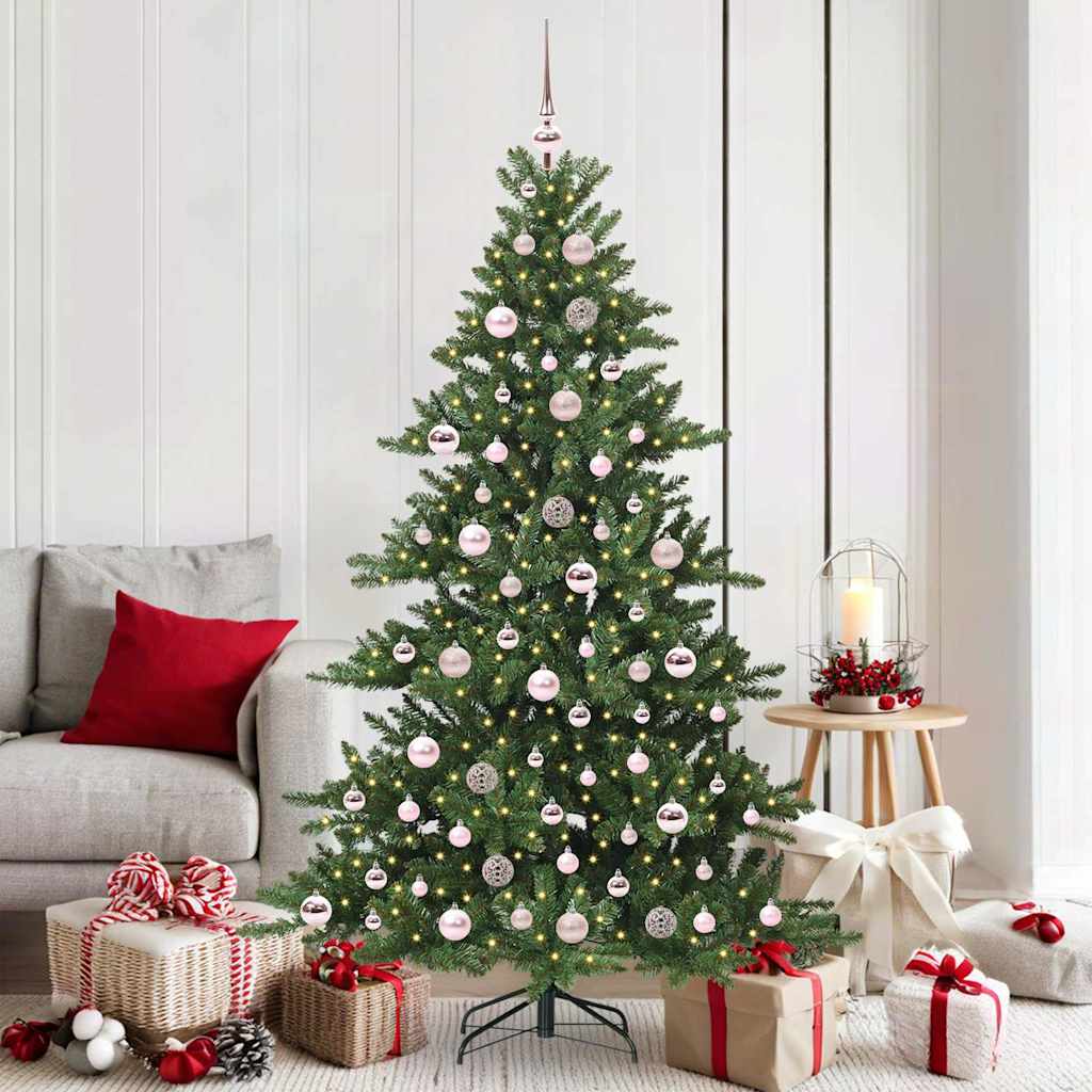 Kunstig sammensatt juletre med 300 LED med stativ 180 cm PVC