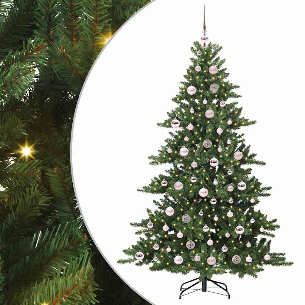 Kunstig sammensatt juletre med 300 LED med stativ 180 cm PVC