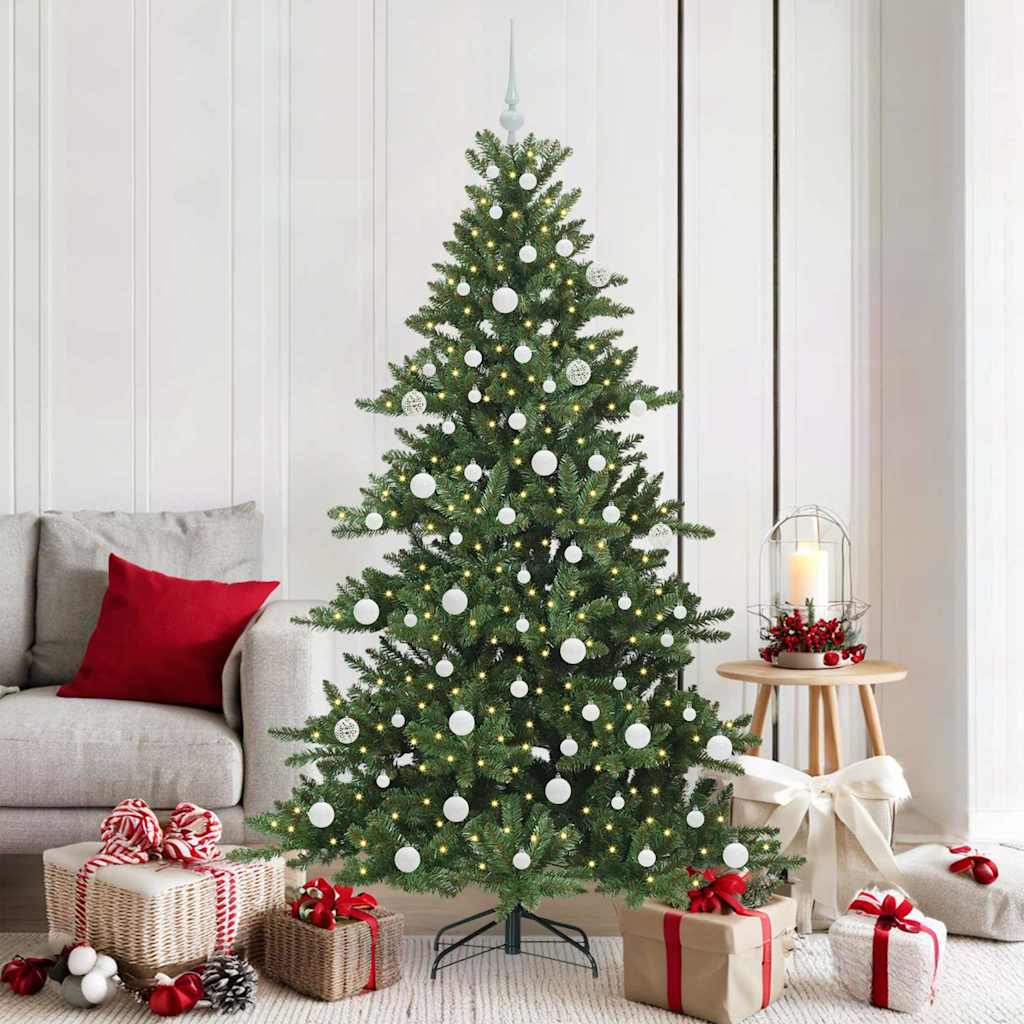 Kunstig sammensatt juletre med 300 LED med stativ 180 cm PVC