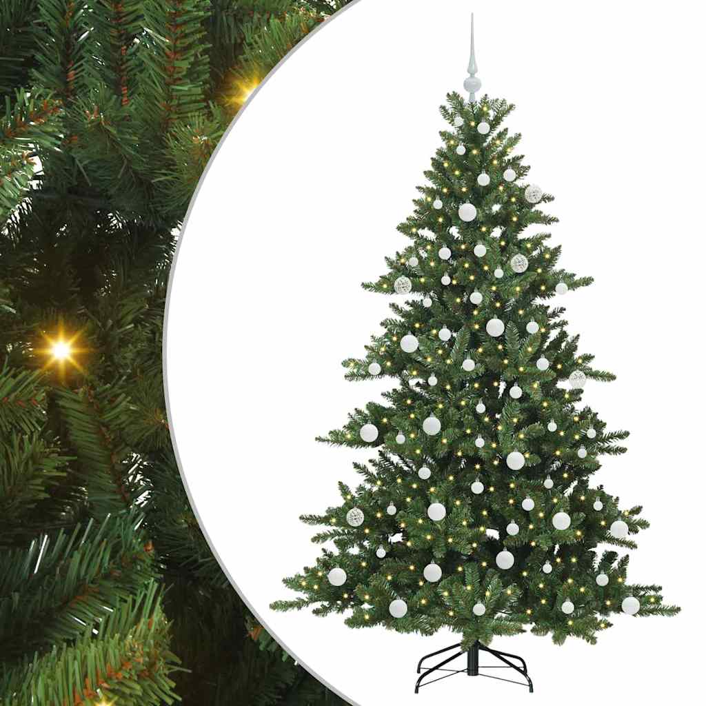 Kunstig sammensatt juletre med 300 LED med stativ 180 cm PVC