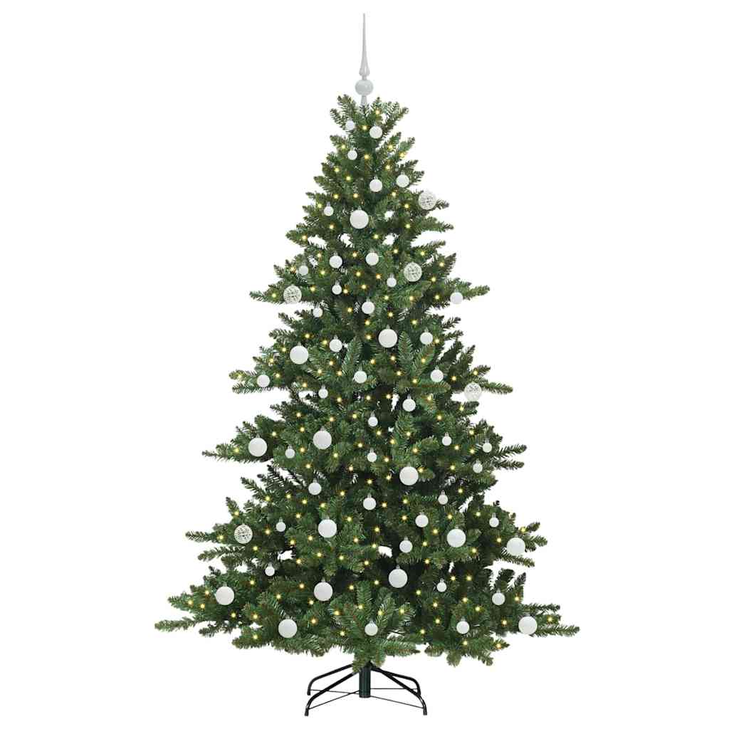 Kunstig sammensatt juletre med 300 LED med stativ 180 cm PVC