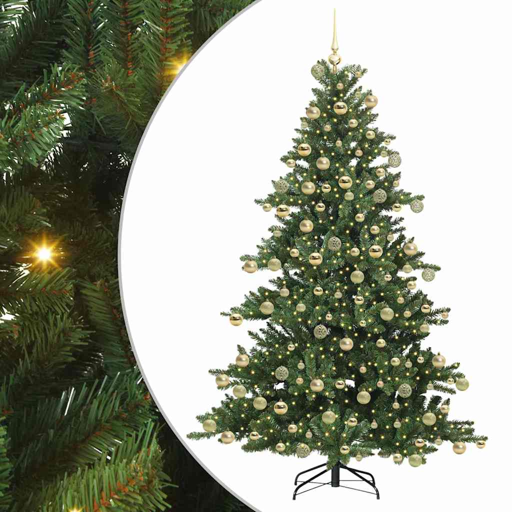 Kunstig sammensatt juletre med 300 LED med stativ 180 cm PVC