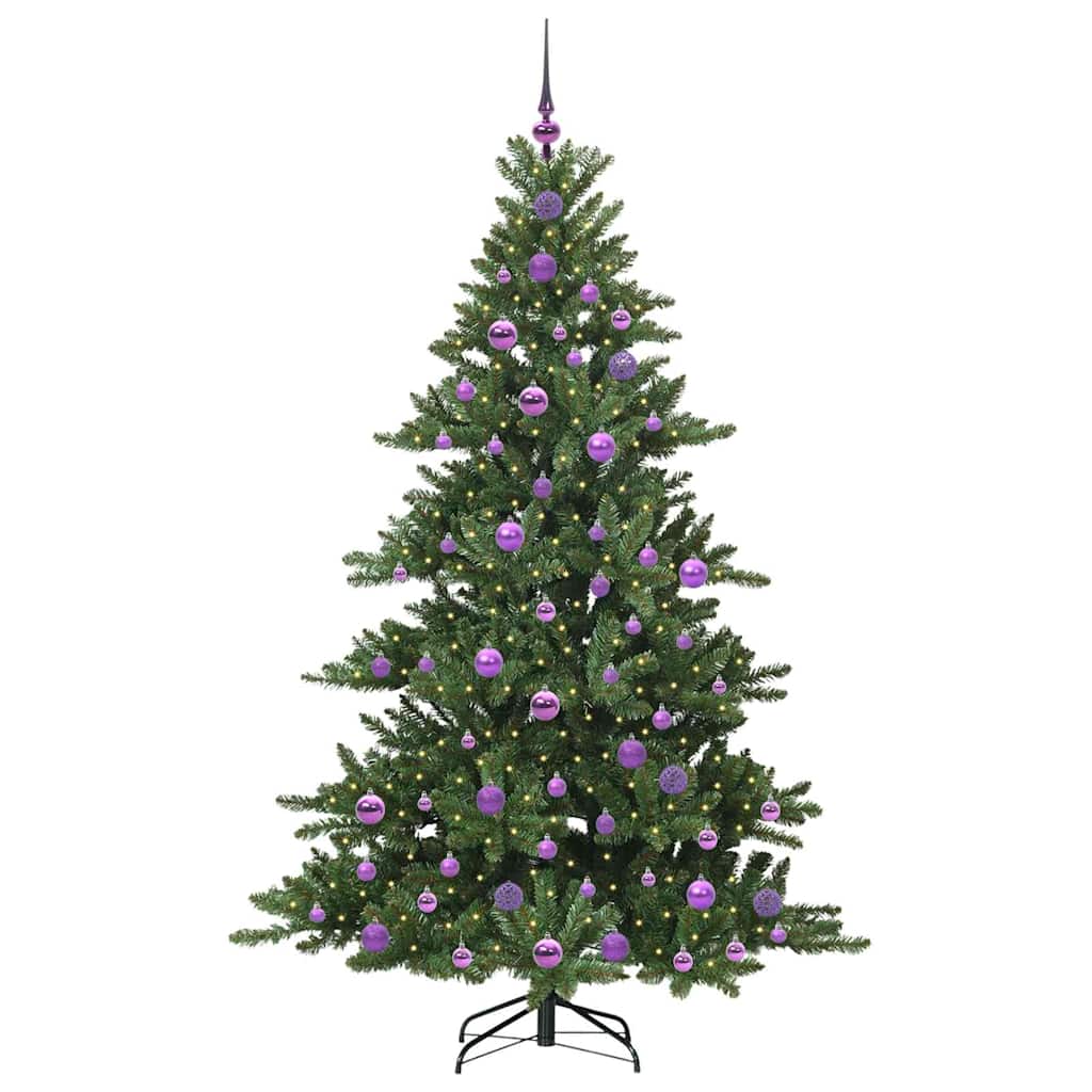 Kunstig sammensatt juletre med 300 LED med stativ 180 cm PVC