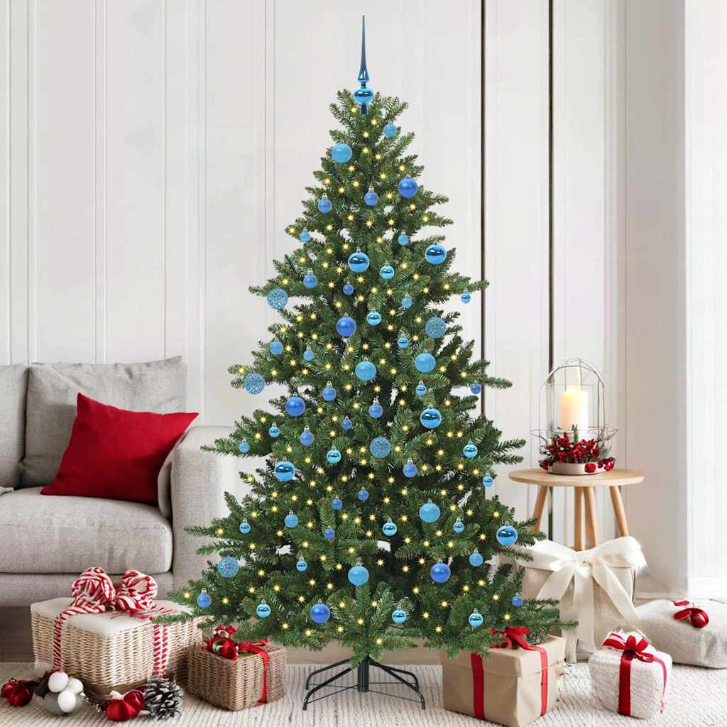 Kunstig sammensatt juletre med 300 LED med stativ 180 cm PVC