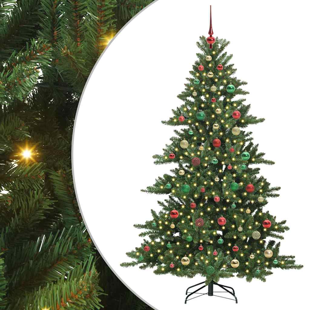Kunstig sammensatt juletre med 300 LED med stativ 180 cm PVC