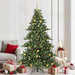 Kunstig sammensatt juletre med 300 LED grønn 210 cm PVC og stål