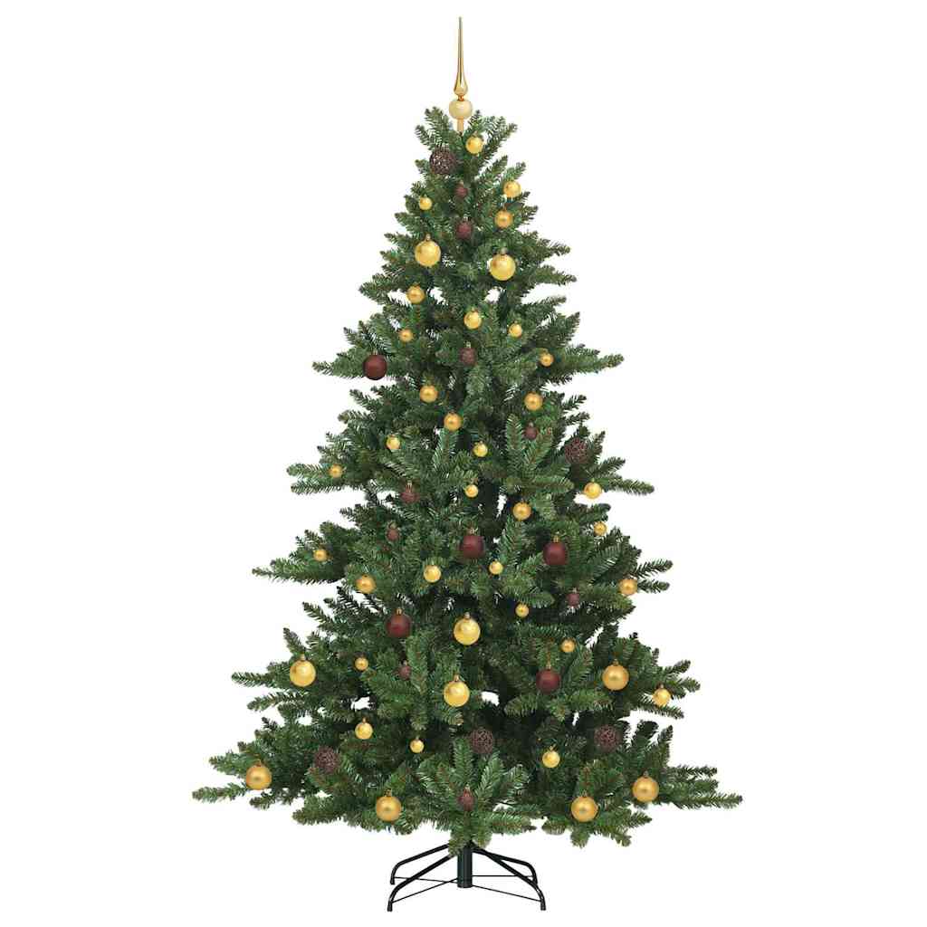 Kunstig sammensatt juletre med 300 LED grønn 210 cm PVC og stål