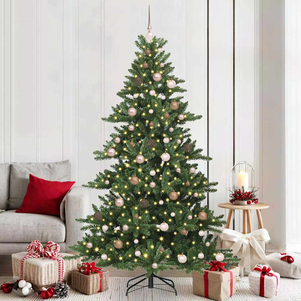 Kunstig sammensatt juletre med 300 LED med stativ 210 cm PVC