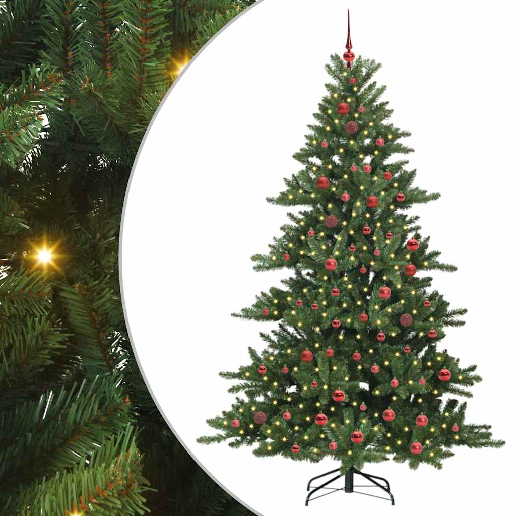 Kunstig sammensatt juletre med 300 LED med stativ 210 cm PVC