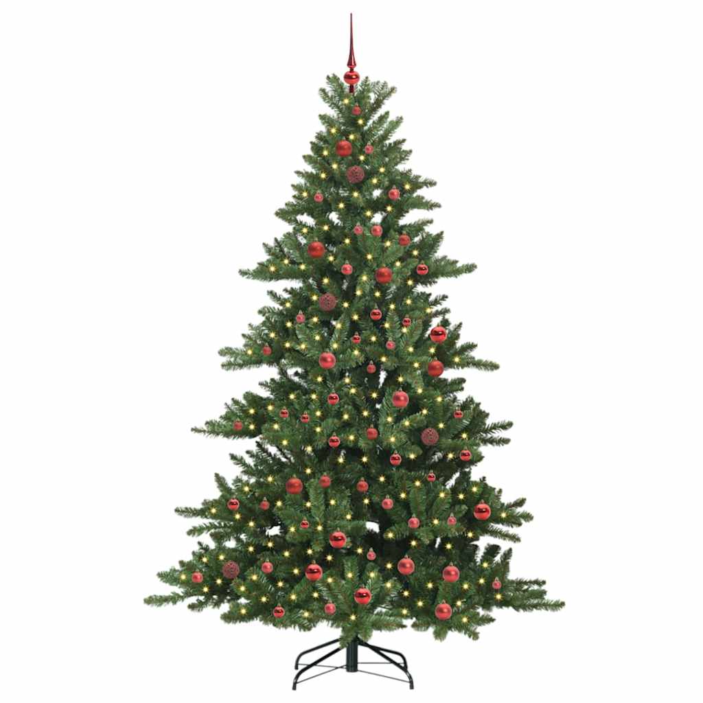 Kunstig sammensatt juletre med 300 LED med stativ 210 cm PVC