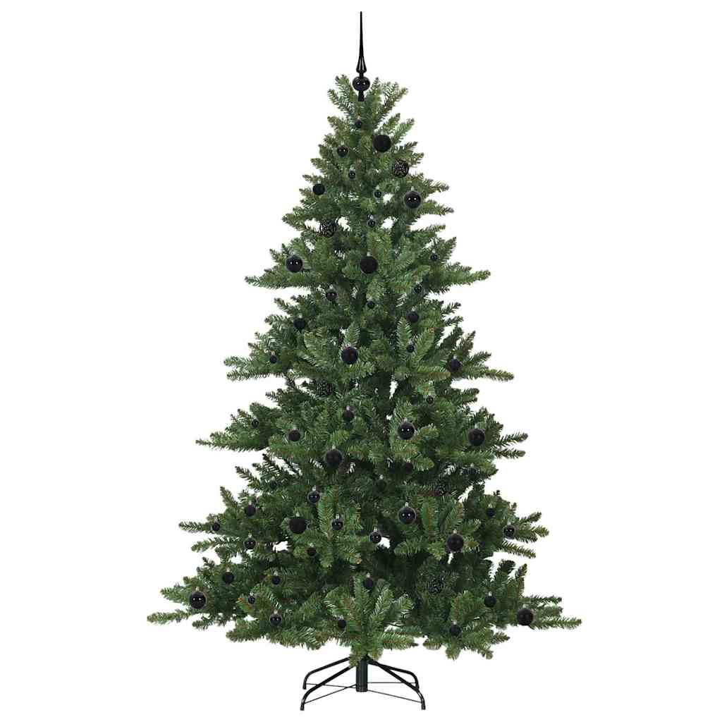 Kunstig sammensatt juletre med 300 LED grønn 210 cm PVC og stål
