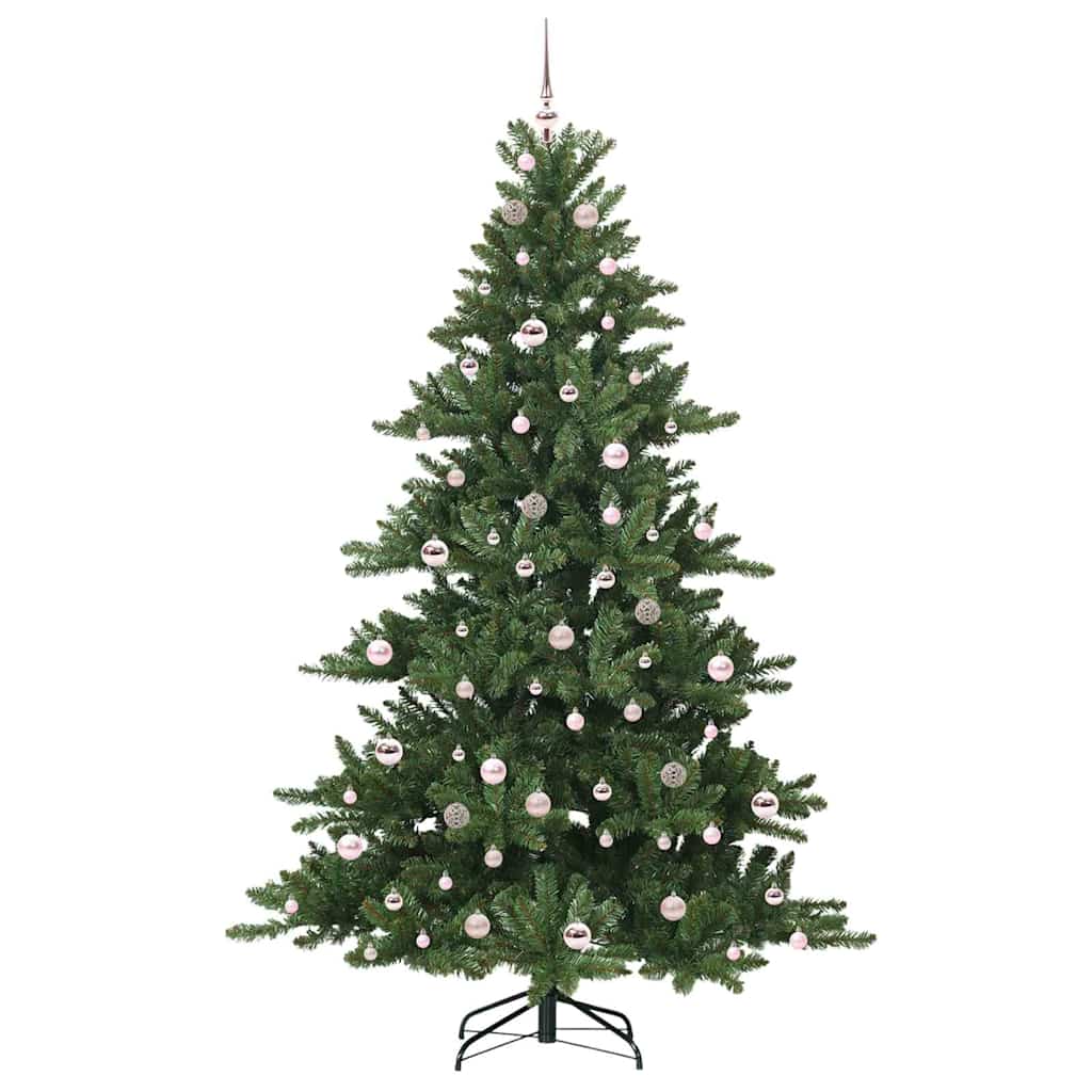 Kunstig sammensatt juletre med 300 LED grønn 210 cm PVC og stål