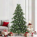 Kunstig sammensatt juletre med 300 LED grønn 210 cm PVC og stål