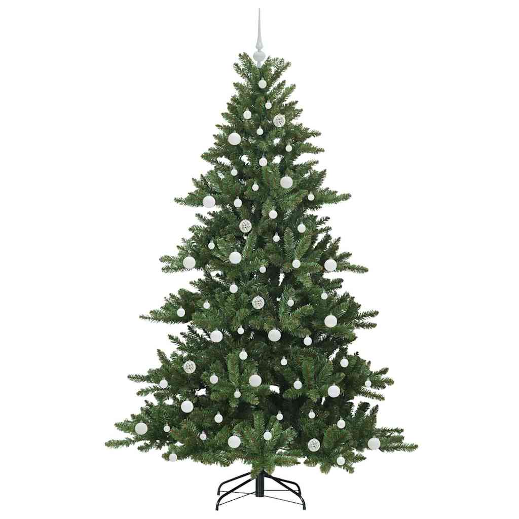 Kunstig sammensatt juletre med 300 LED grønn 210 cm PVC og stål