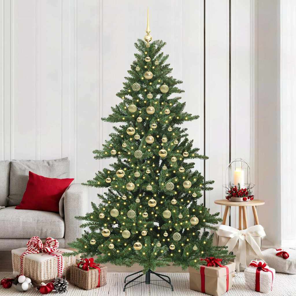 Kunstig sammensatt juletre med 300 LED med stativ 210 cm PVC