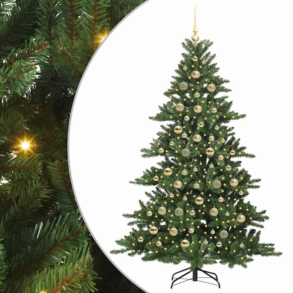 Kunstig sammensatt juletre med 300 LED med stativ 210 cm PVC