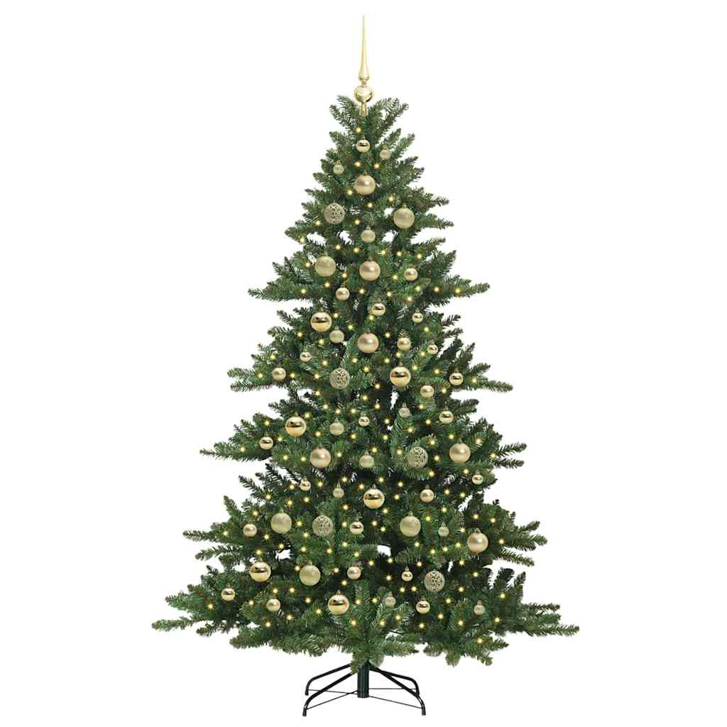 Kunstig sammensatt juletre med 300 LED med stativ 210 cm PVC
