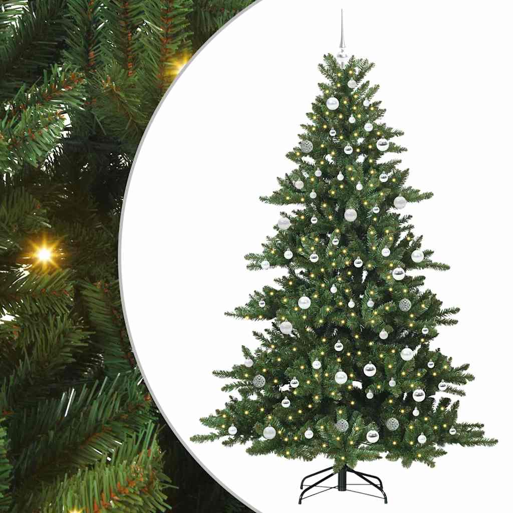 Kunstig sammensatt juletre med 300 LED med stativ 210 cm PVC