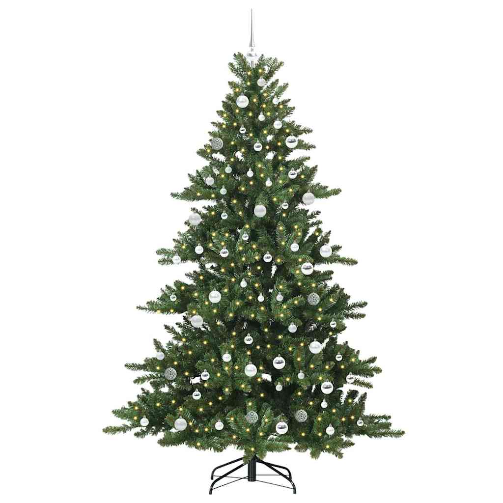 Kunstig sammensatt juletre med 300 LED med stativ 210 cm PVC
