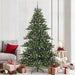 Kunstig sammensatt juletre med 300 LED grønn 210 cm PVC og stål