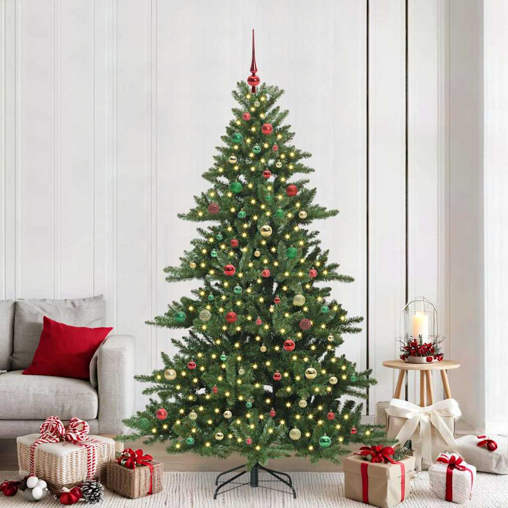 Kunstig sammensatt juletre med 300 LED med stativ 210 cm PVC