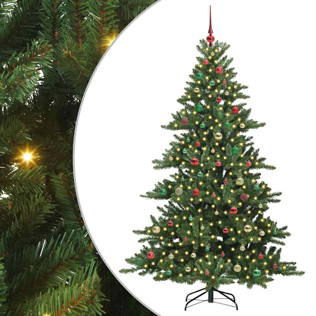 Kunstig sammensatt juletre med 300 LED med stativ 210 cm PVC