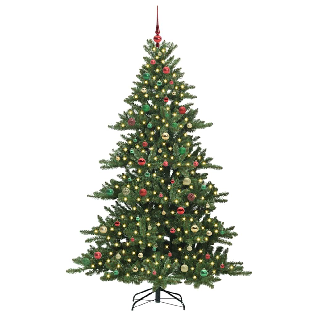 Kunstig sammensatt juletre med 300 LED med stativ 210 cm PVC