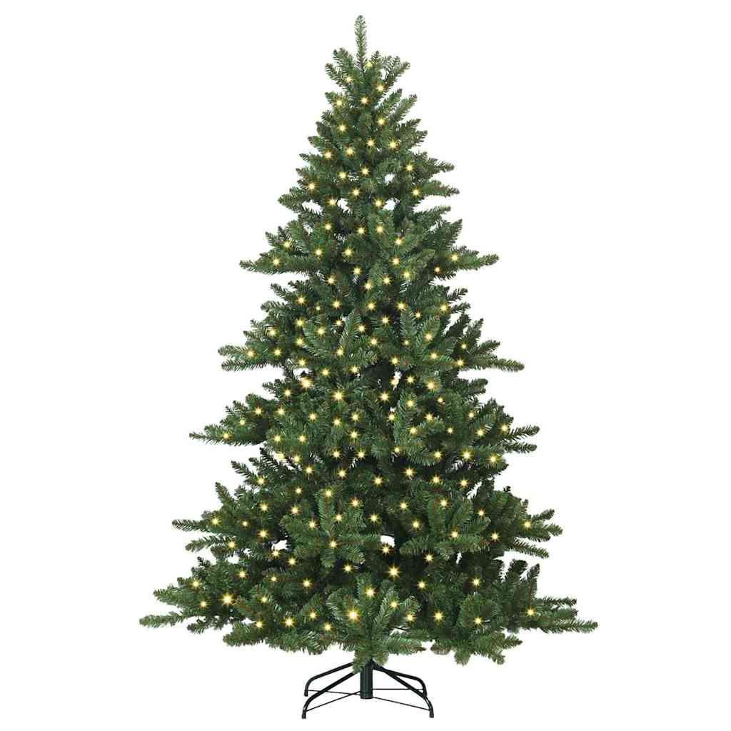 Kunstig sammensatt juletre med 300 LED grønn 240 cm PVC og stål