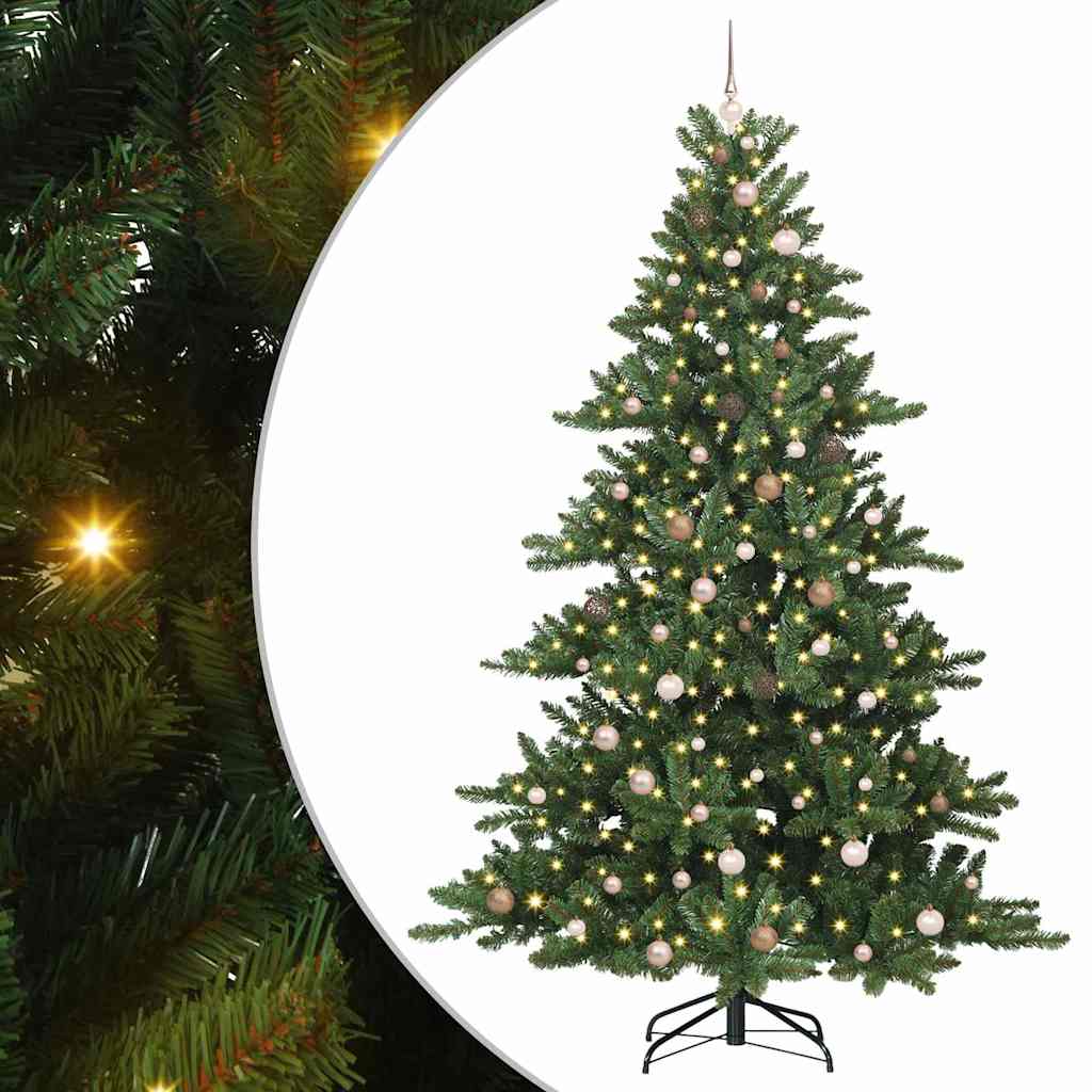 Kunstig sammensatt juletre med 300 LED med stativ 240 cm PVC