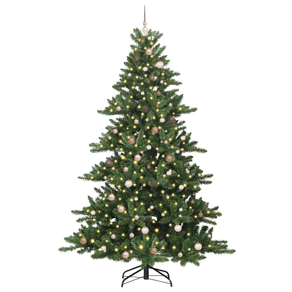 Kunstig sammensatt juletre med 300 LED med stativ 240 cm PVC