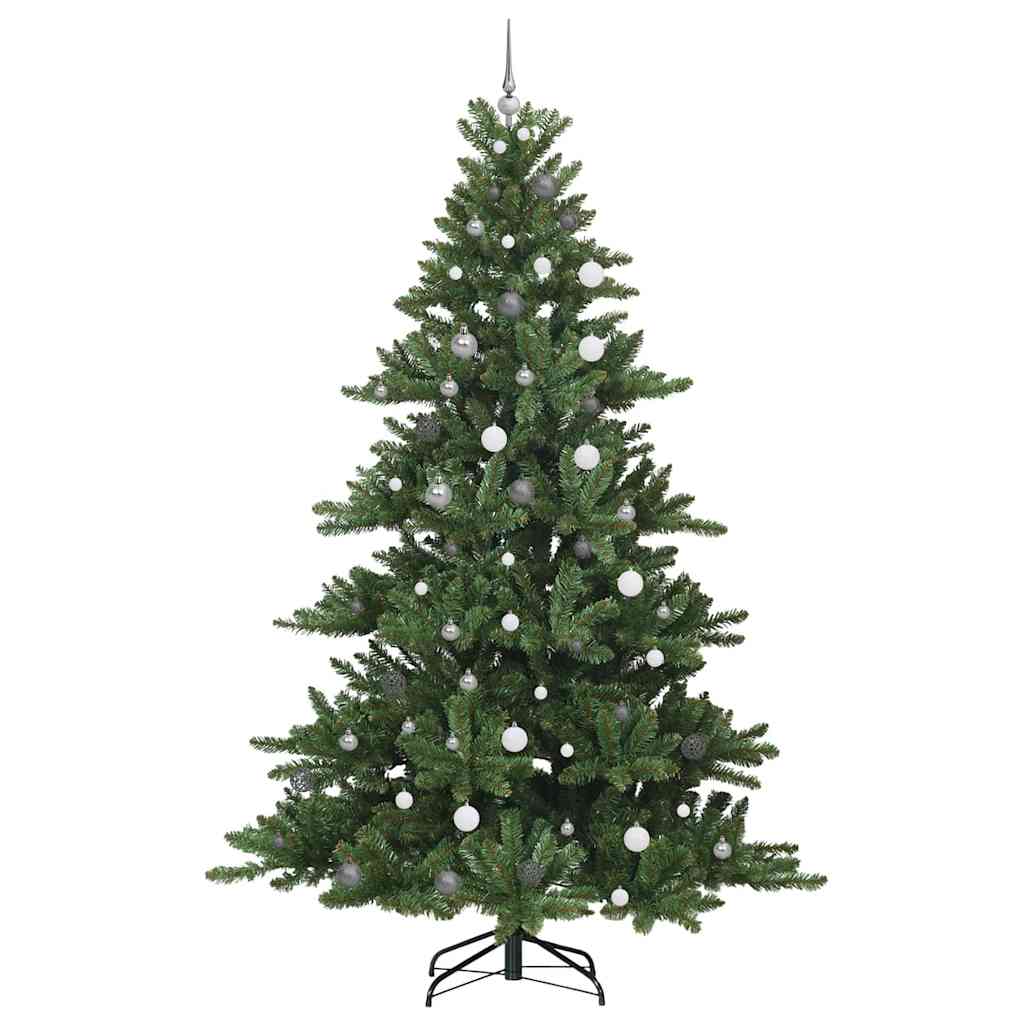 Kunstig sammensatt juletre med 300 LED grønn 240 cm PVC og stål