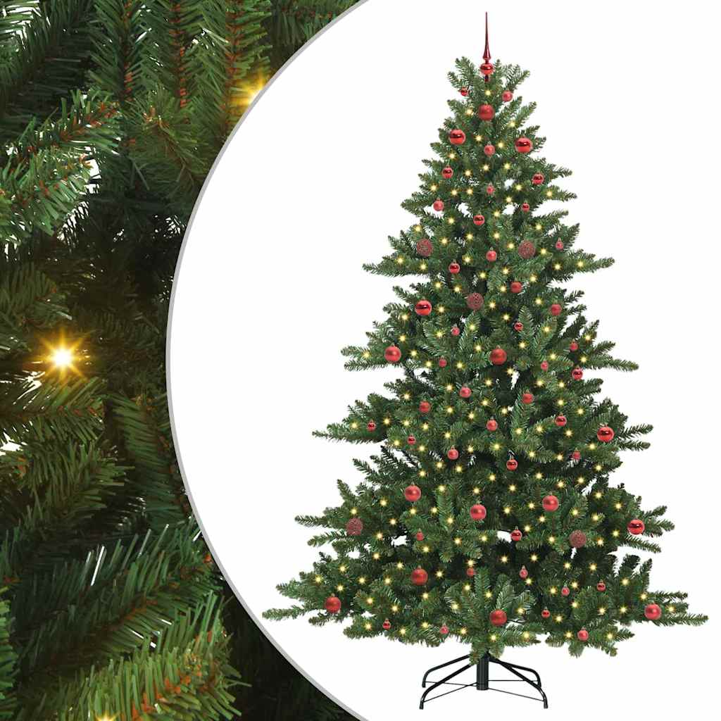Kunstig sammensatt juletre med 300 LED med stativ 240 cm PVC