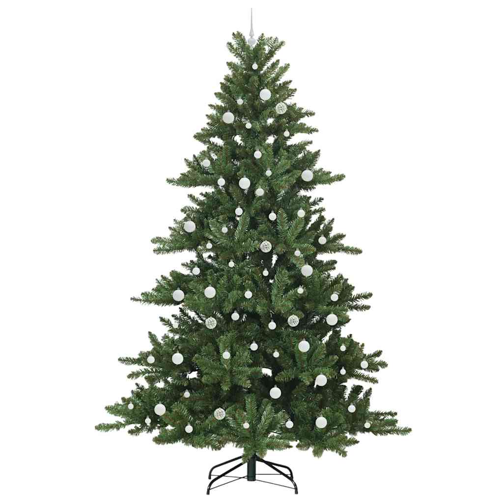 Kunstig sammensatt juletre med 300 LED grønn 240 cm PVC og stål
