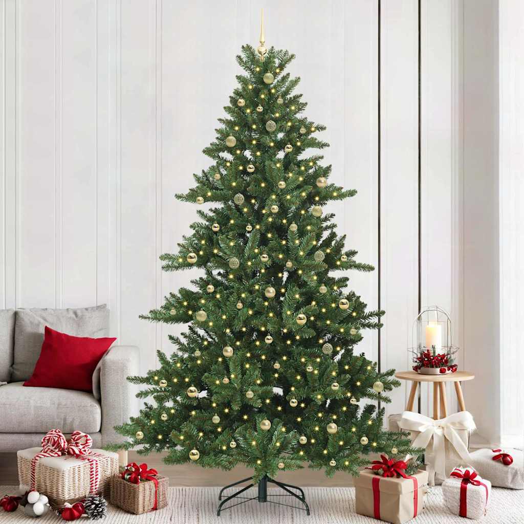Kunstig sammensatt juletre med 300 LED med stativ 240 cm PVC