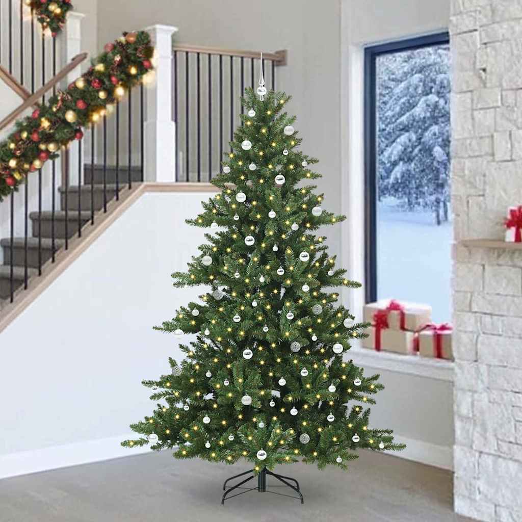 Kunstig sammensatt juletre med 300 LED med stativ 240 cm PVC