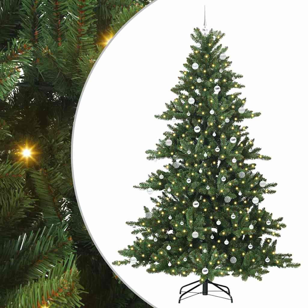 Kunstig sammensatt juletre med 300 LED med stativ 240 cm PVC