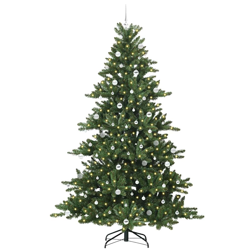Kunstig sammensatt juletre med 300 LED med stativ 240 cm PVC