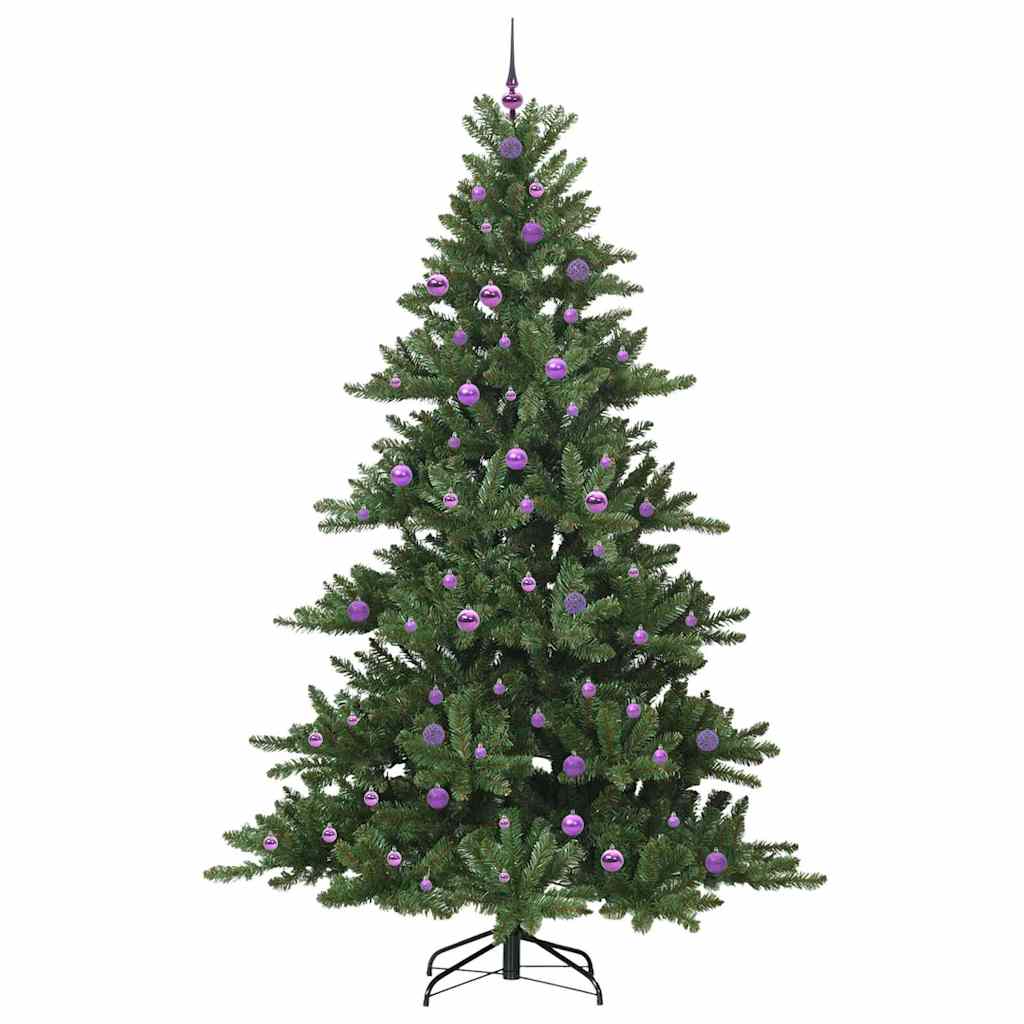 Kunstig sammensatt juletre med 300 LED grønn 240 cm PVC og stål