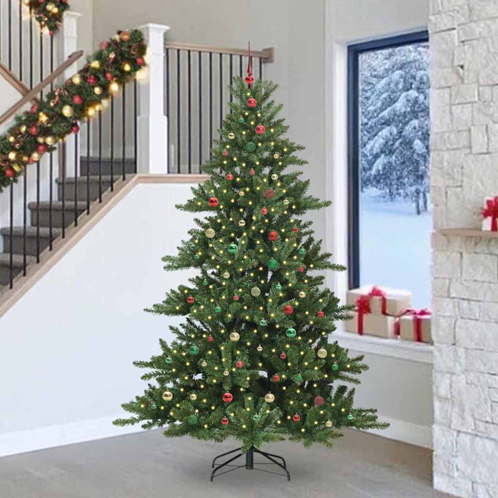 Kunstig sammensatt juletre med 300 LED med stativ 240 cm PVC