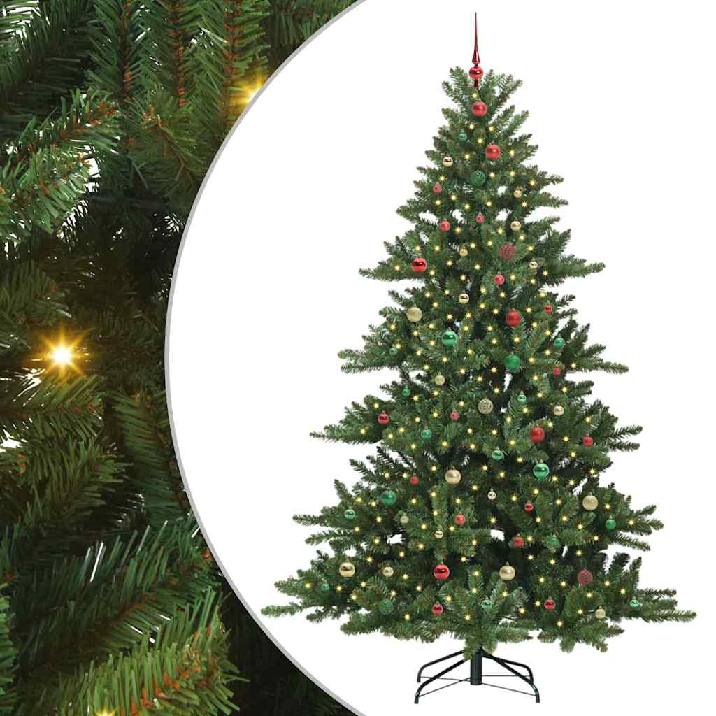 Kunstig sammensatt juletre med 300 LED med stativ 240 cm PVC
