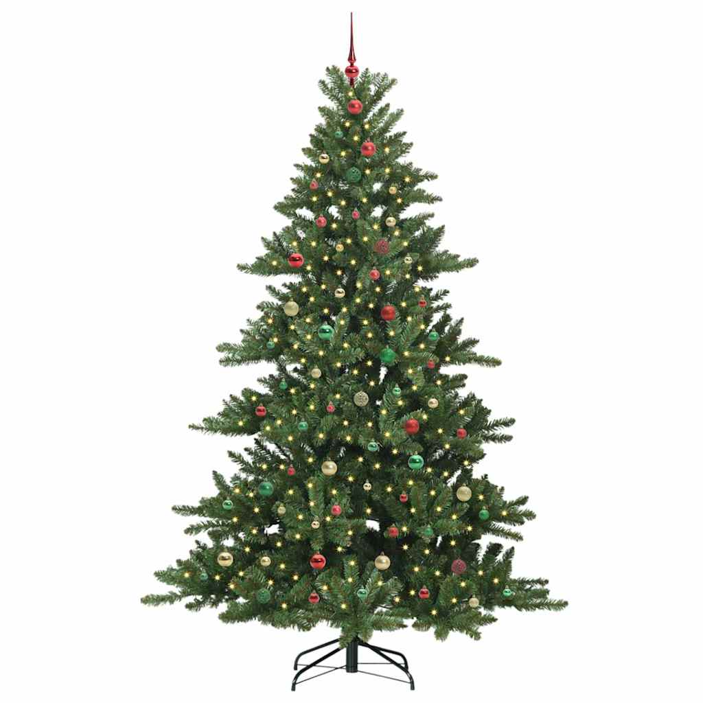 Kunstig sammensatt juletre med 300 LED med stativ 240 cm PVC