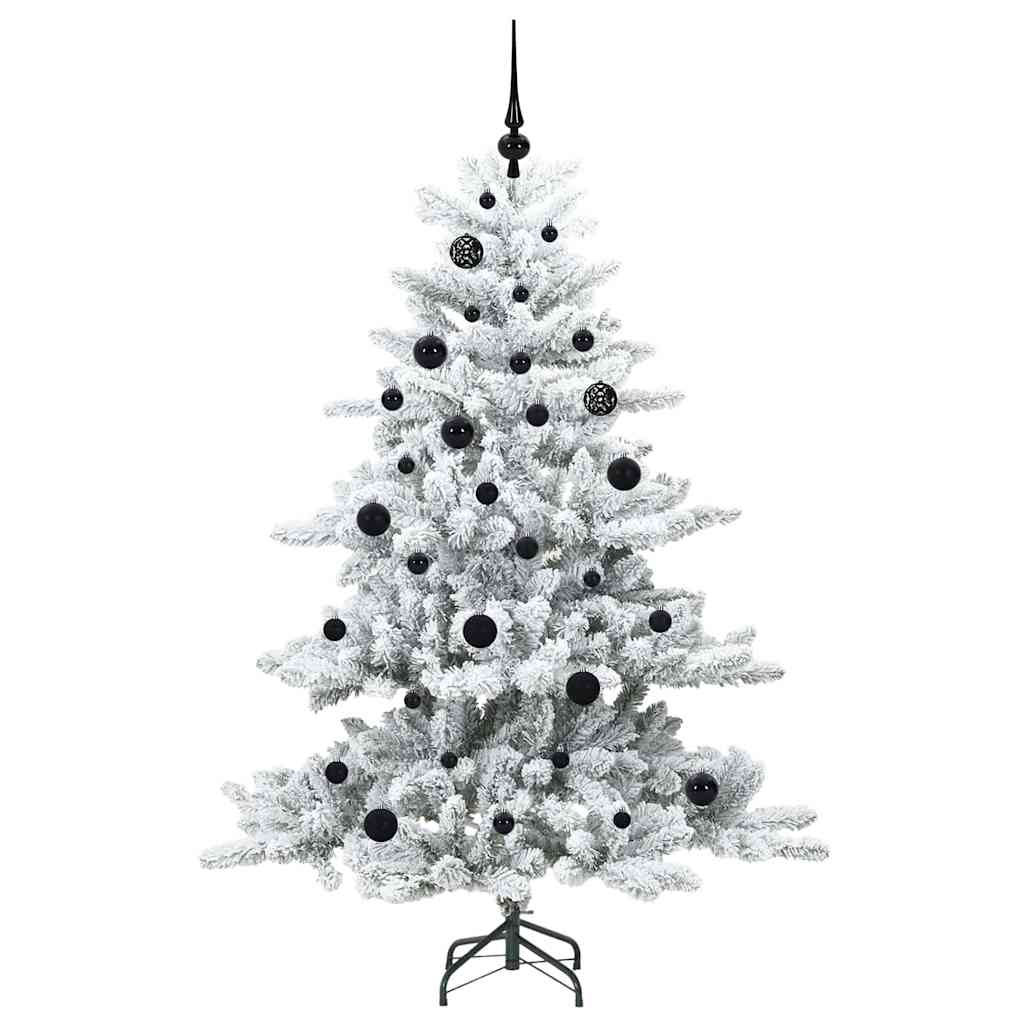 Kunstig sammensatt juletre med 150 LED Hvit 150 cm PVC og stål