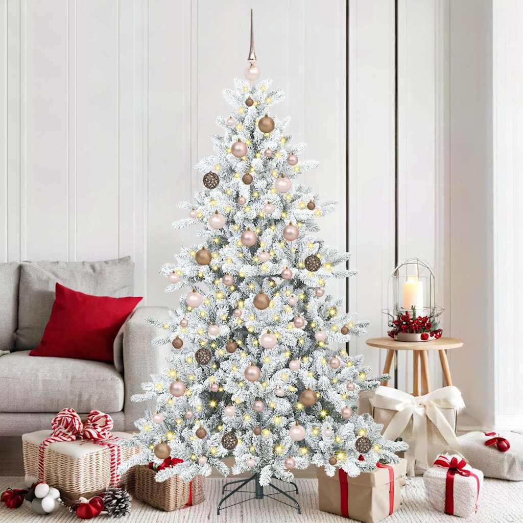 Kunstig sammensatt juletre med 300 LED med stativ 180 cm PVC