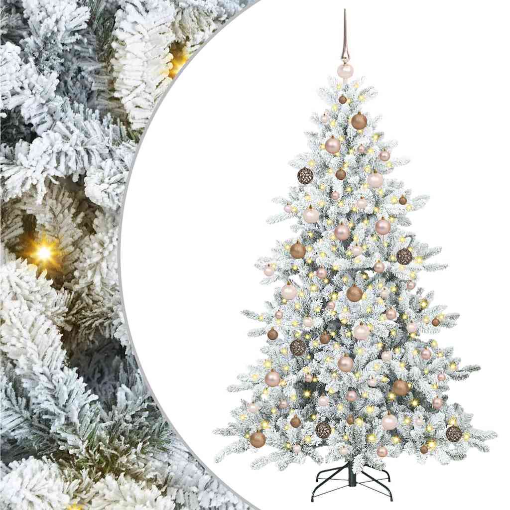 Kunstig sammensatt juletre med 300 LED med stativ 180 cm PVC