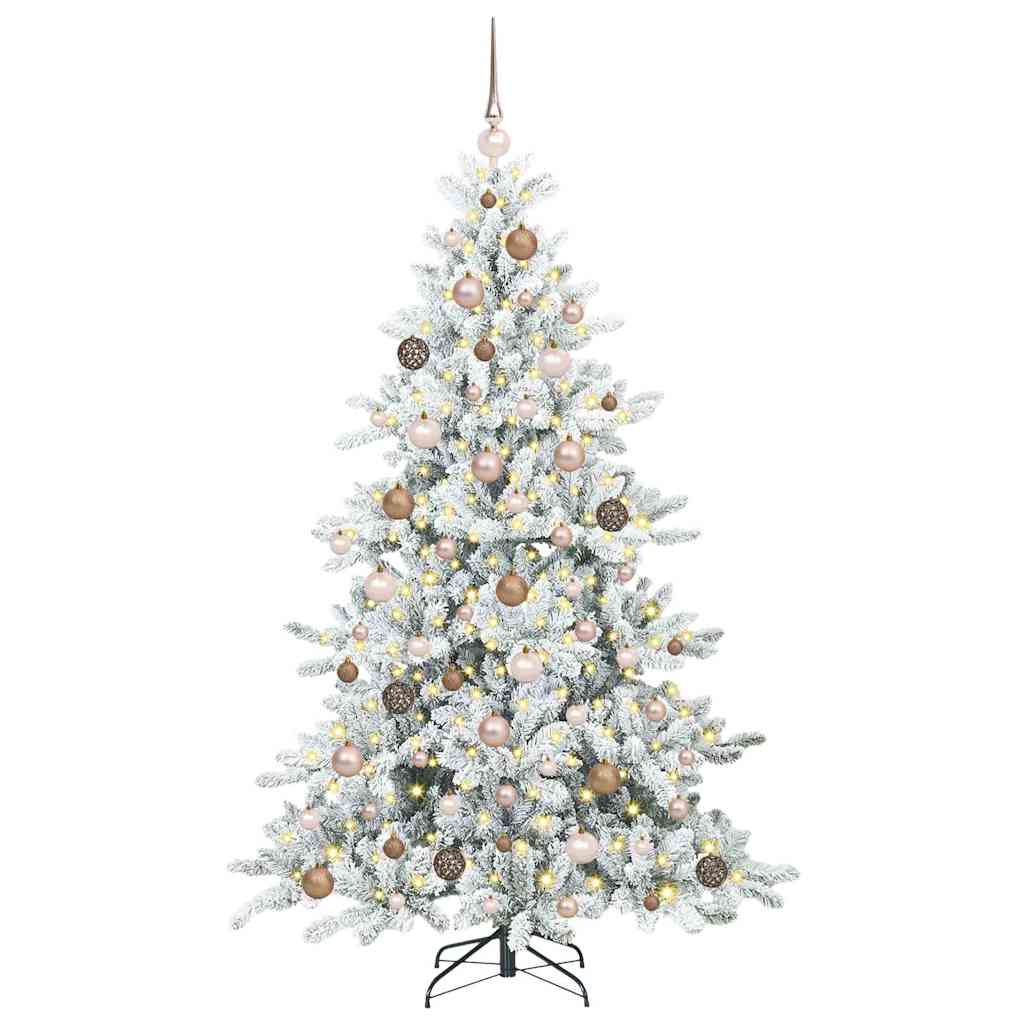 Kunstig sammensatt juletre med 300 LED med stativ 180 cm PVC