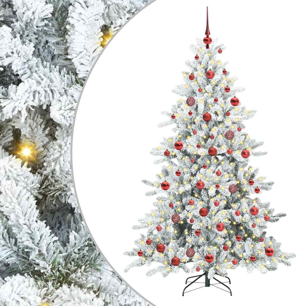 Kunstig sammensatt juletre med 300 LED med stativ 180 cm PVC