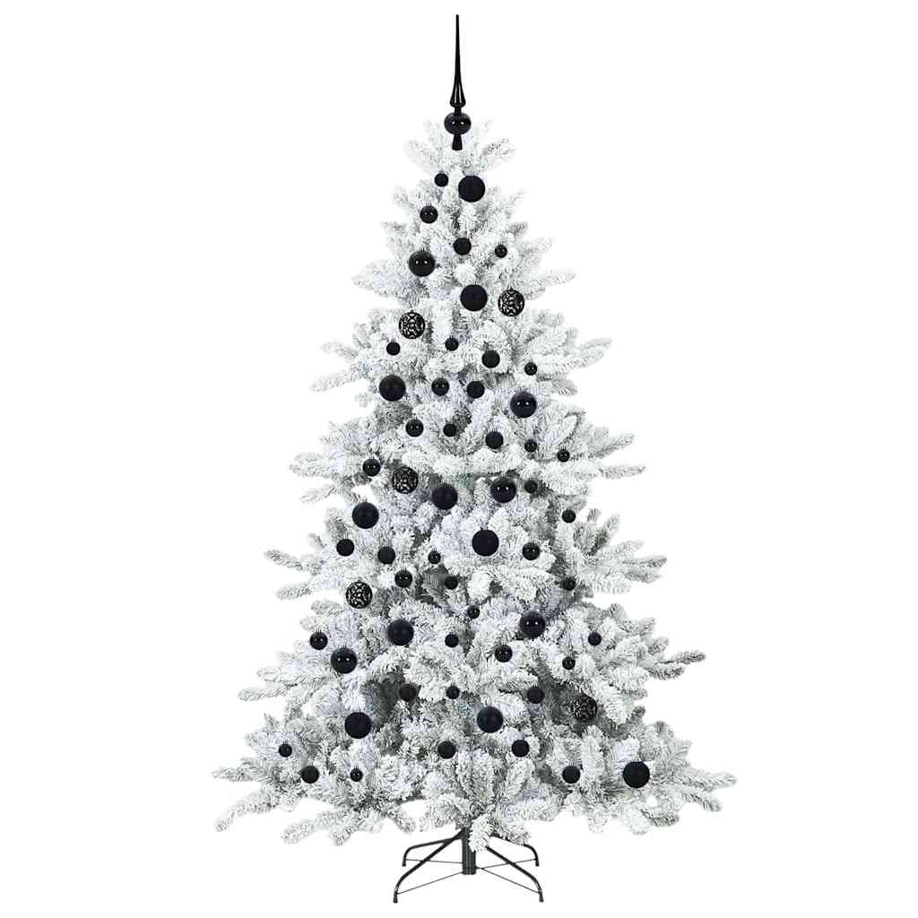 Kunstig sammensatt juletre med 300 LED Hvit 180 cm PVC og stål