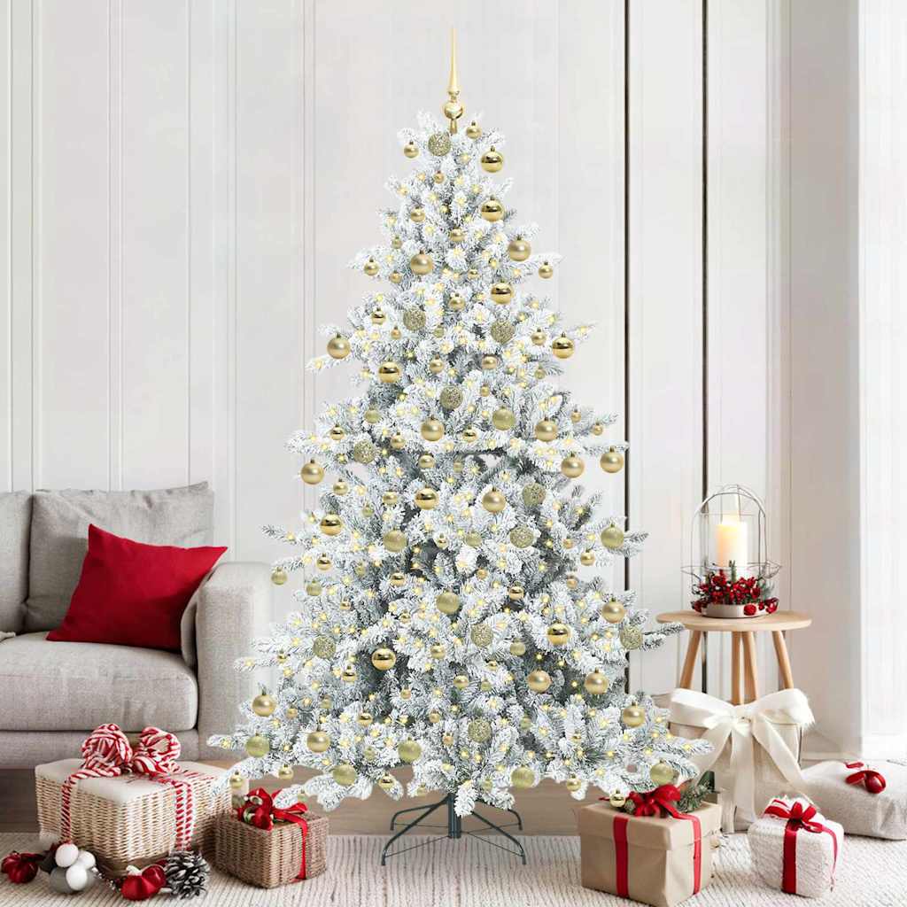 Kunstig sammensatt juletre med 300 LED med stativ 180 cm PVC