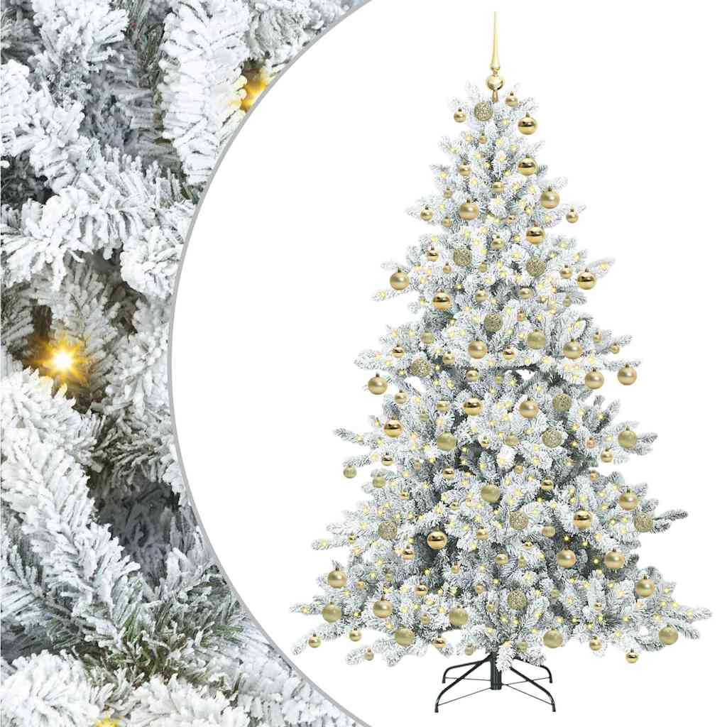 Kunstig sammensatt juletre med 300 LED med stativ 180 cm PVC